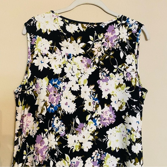 j jill Wearever Collection Sleeveless Top Floral Print Size Medium - Picture 7 of 12